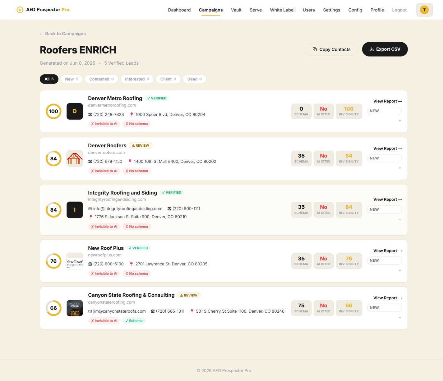AEO Prospector Pro — Find Local Businesses Vanishing From The Answer