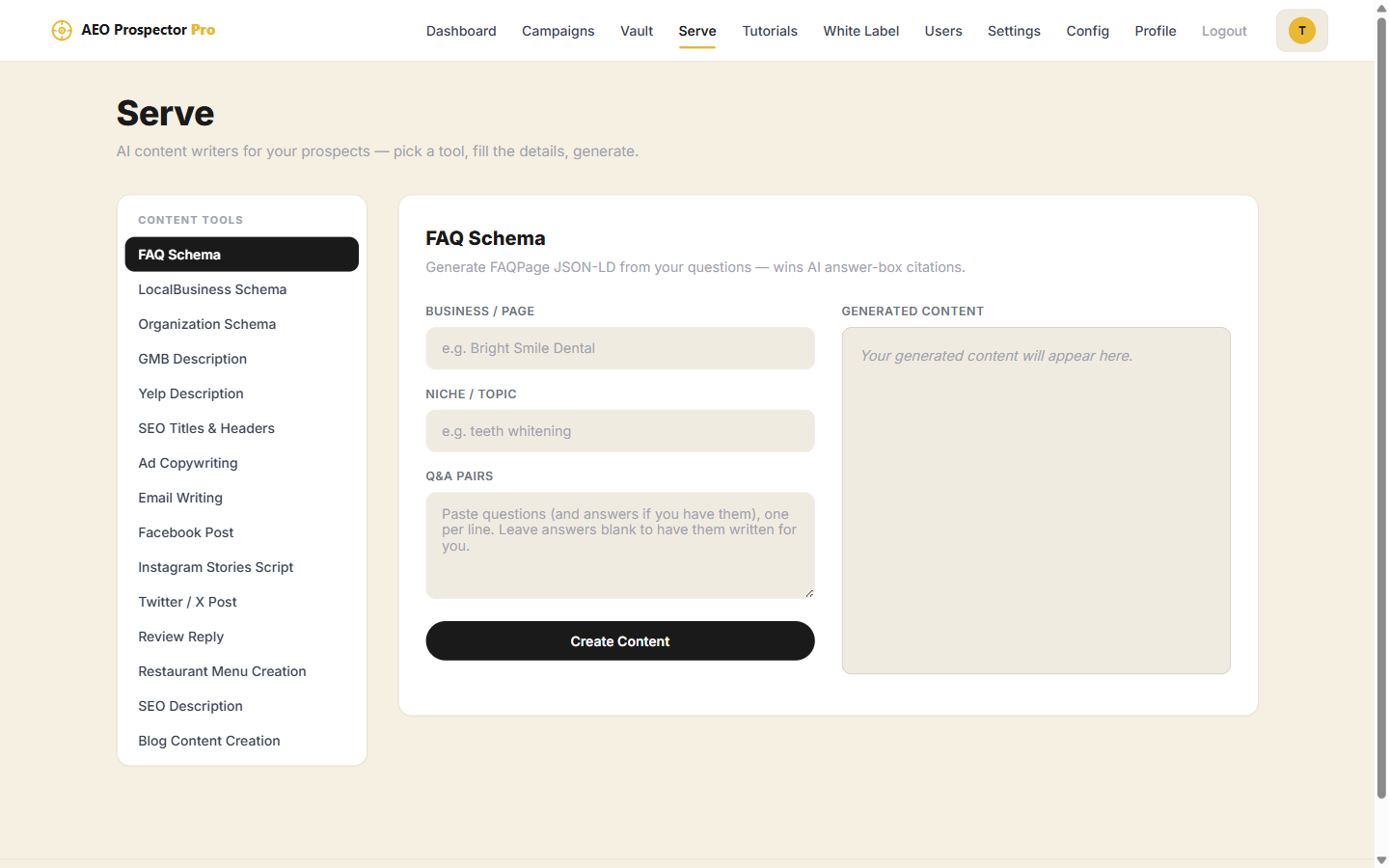 AEO Prospector Pro — Find Local Businesses Vanishing From The Answer